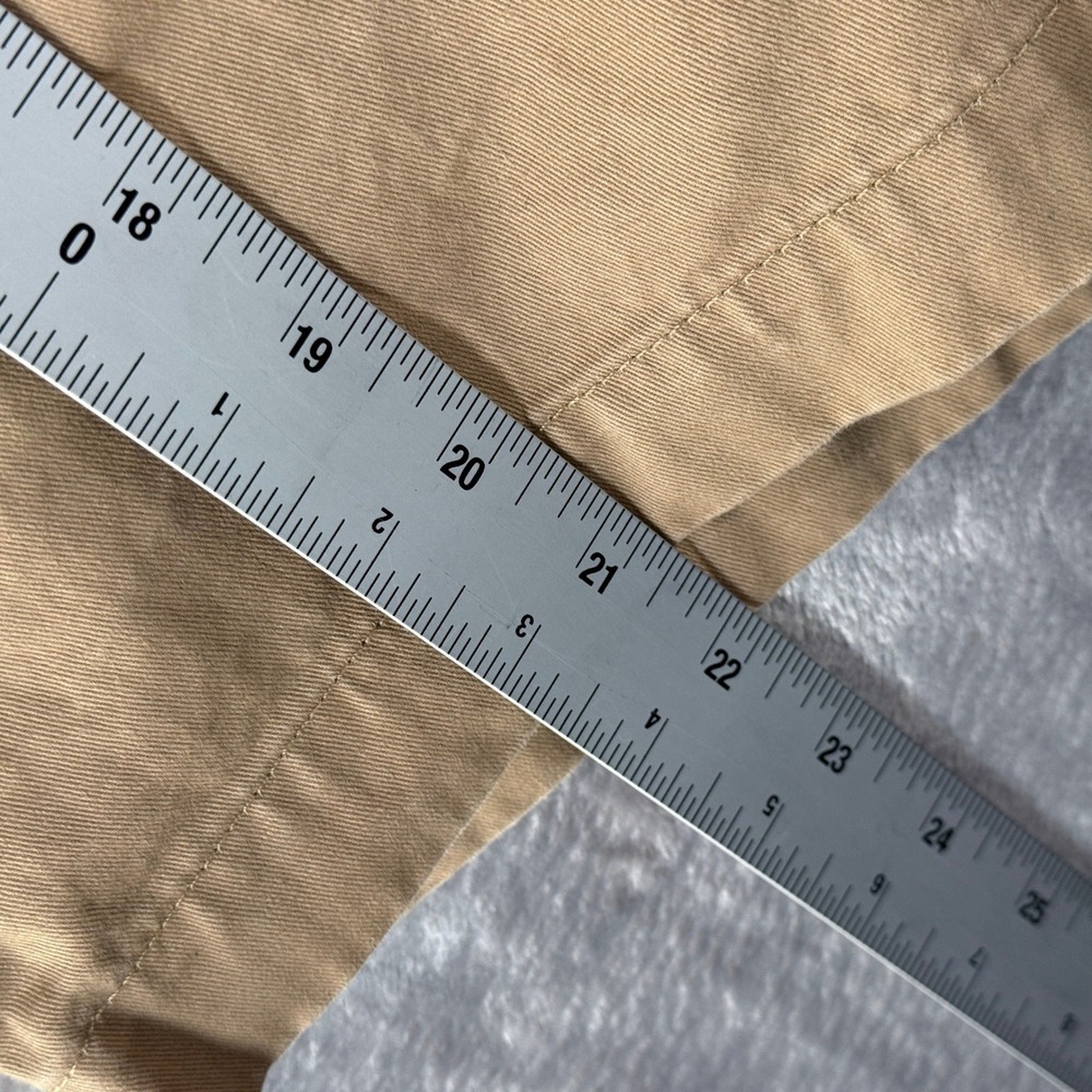 Banana Republic Emerson Short Mens 36 Khaki Tan Chino Cotton Twill Flat Front - Picture 6 of 7